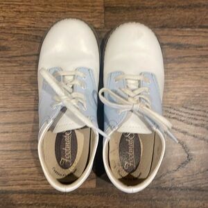 Baby blue and white the saddle shoes size 12